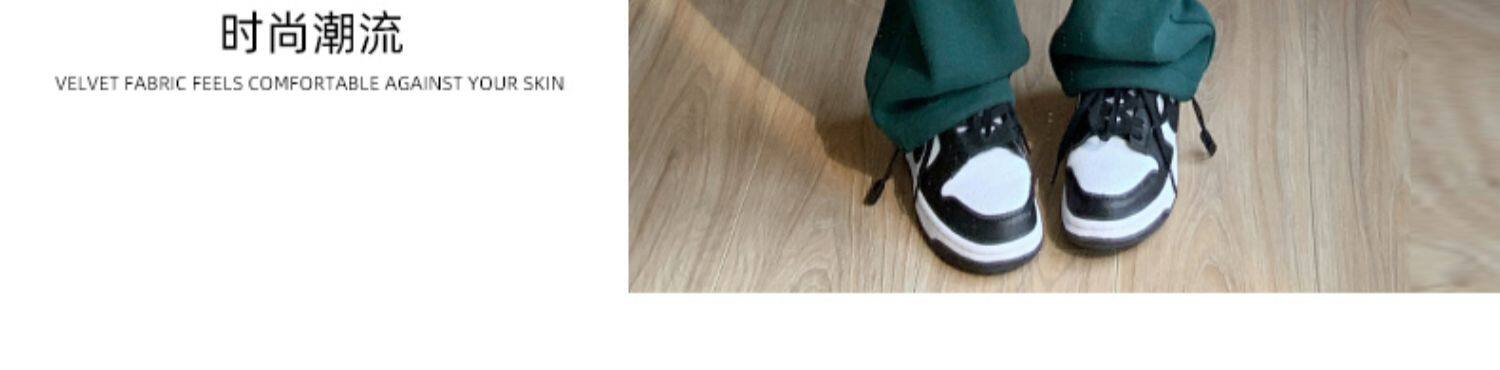 韩国墨绿色运动裤女薄款宽松束脚卫裤ins潮显瘦高腰休闲阔腿裤夏详情13