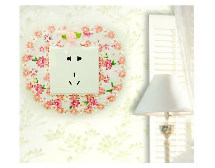 Công tắc tinh tế dán vải dán tường công tắc tay áo che bụi bảo vệ ổ cắm ren trang trí công tắc nắp ổ cắm áo khoác điều hòa