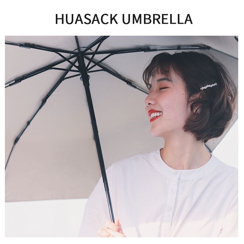Japan CK sunshade female fully automatic clear and rain dual-use biathlon large size folding black rubber sunscreen UV sun-shading umbrella