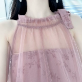 Летняя шифоновая длинная юбка для беременных без рукавов, китайский стиль