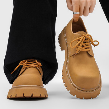 Cleanfit big toe shoes derby shoes thick sole leather shoes