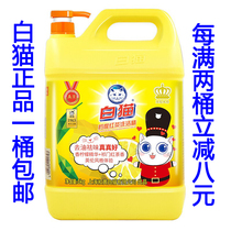 Authentic white cat washed and refined 10 catties Large Barrel Hotel Catering Hotel Dishwashing with 5KG lemon black tea Washing lingo