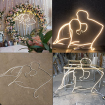New Wedding Props Shine Intimate Lover Newcomer Screen Hem Wedding Decoration Scene Arrangement Shop Window Stage