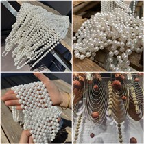 New wedding props ceiling white pearl curtain hotel wedding hall restaurant layout holiday exquisite decorations
