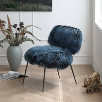 Baxter nepal Italian minimalist designer net red beach wool single chair designer creative makeup chair