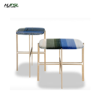 BAXTER side table designer art metal corner table Italian villa model room transparent glass coffee table combination