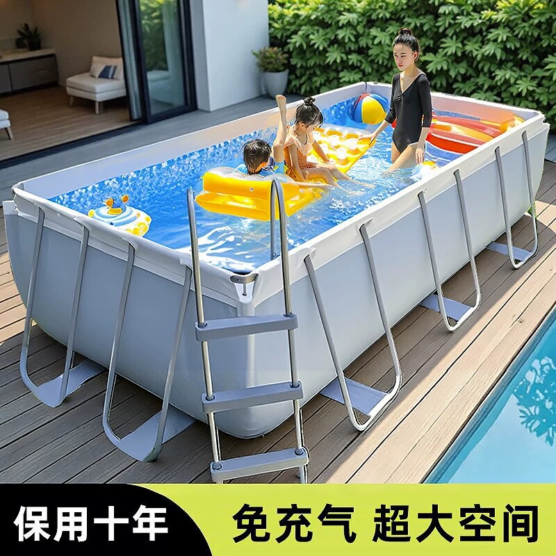 Large Children's Inflatable Pool for Home Use, Villa, Baby, Adult, Outdoor, Foldable, Family, No Inflation Required