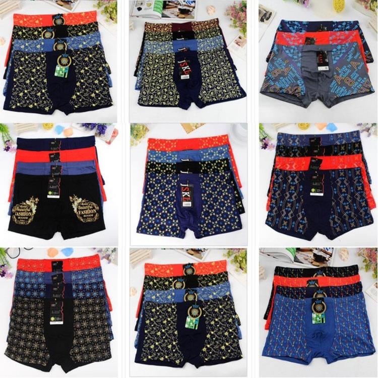 Bán buôn đồ lót nam đồ lót trung niên đồ lót thoáng khí boxer đầu trung eo nam cảm giác quần short vuông