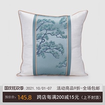 Modern new Chinese model house pillow light luxury designer cushion soft bag pine and cypress tassel pillow