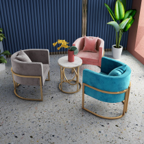 Fabric sofa office light luxury beauty salon leisure area clothing store reception table and chair hotel single sofa chair