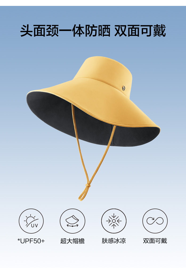 蕉下 升级加大帽檐 时尚防晒渔夫帽 UPF50+ 图2