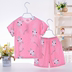 . Ba tuổi bé pajama mùa hè siêu mỏng lụa bông set boy model mỏng cô gái với quần áo máy lạnh lụa childrens quần áo về nhà. 