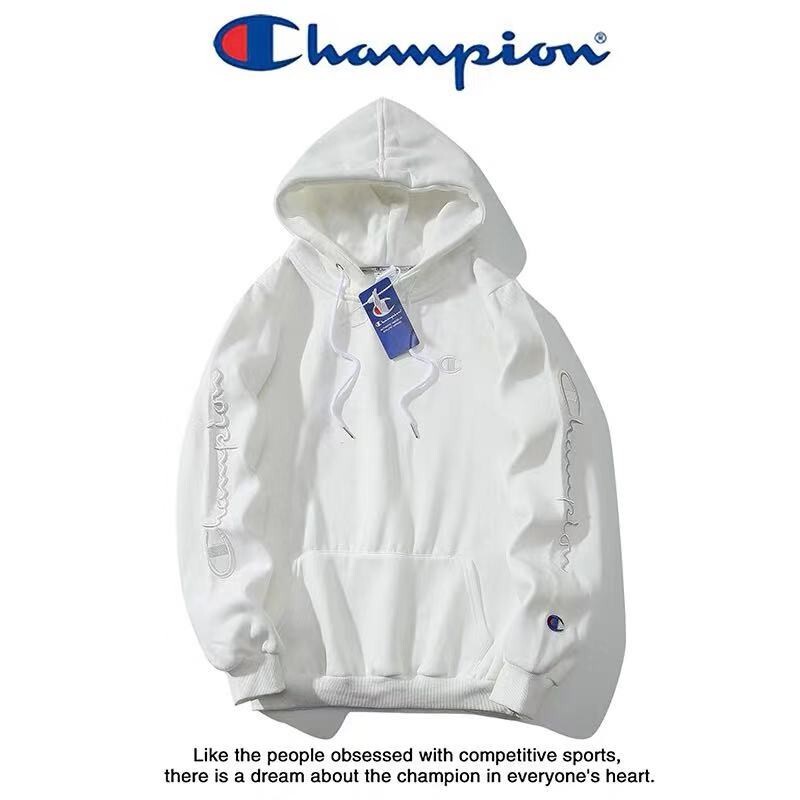 Pure Cotton Fleece-Lined Thick Sweatshirt, Unisex, Hooded, Embroidered, Loose Pullover, Couple's Mink Velvet Casual Hoodie