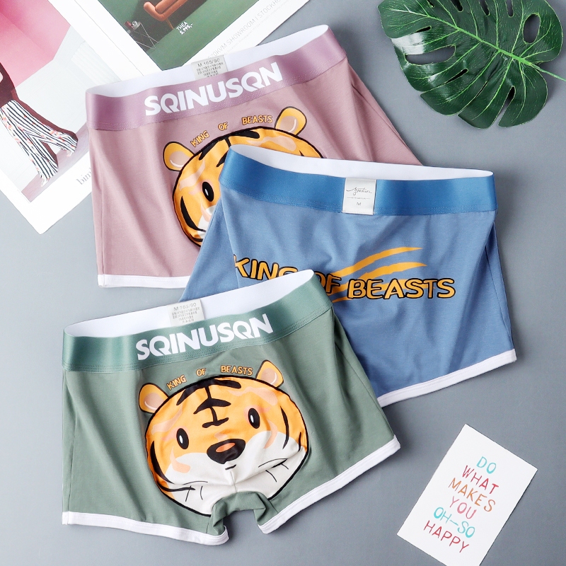 Personalized Men's Boxer Briefs, Comfortable and Breathable, Trendy Tiger Head Design, Men's Underwear Shorts Personalized Men's Boxer Briefs, Comfortable and Breathable, Trendy Tiger Head Design, Men's Underwear Shorts