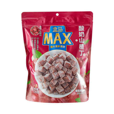 盒马MAX酸奶山楂丁728g蜜饯果干