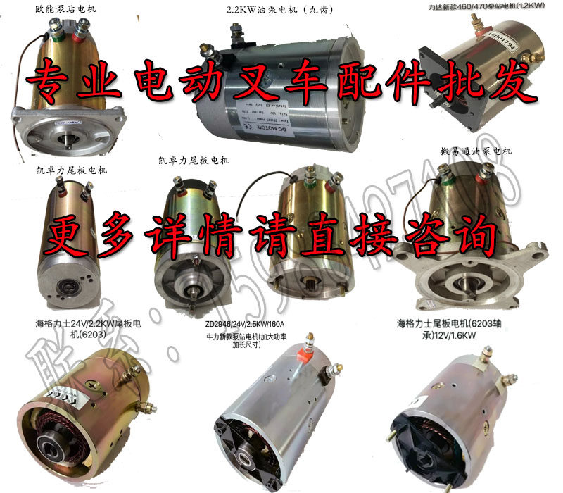 Hydraulic power unit motor 12v24v48v60v72v stacker truck stacker auto sanitation car tail plate motor