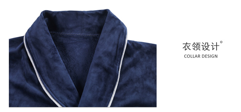 Váy ngủ nam mùa đông dài phần dày nhung đồ ngủ Nhật Bản nam flannel áo choàng tắm một mảnh đất ấm áo ngủ