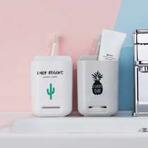 Home Toilet Toothbrush Toothpaste Rack Shelve Electric Toothbrush Containing Box Suit Lovers Free of Punch Tooth Holders