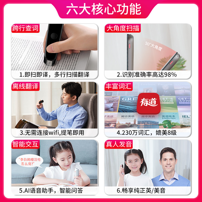 [Новый продукт-профессиональный издание 16G] Netease Youdao Dao Dao Daodong Pen 2.0 Перевод PENTION CINKIN