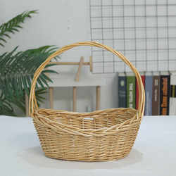Rattan Hand-Held Basket, Straw Flower Basket, Wicker Dance Basket, Woven Storage Fruit Basket, Supermarket Special Gift Basket, Fruit Basket