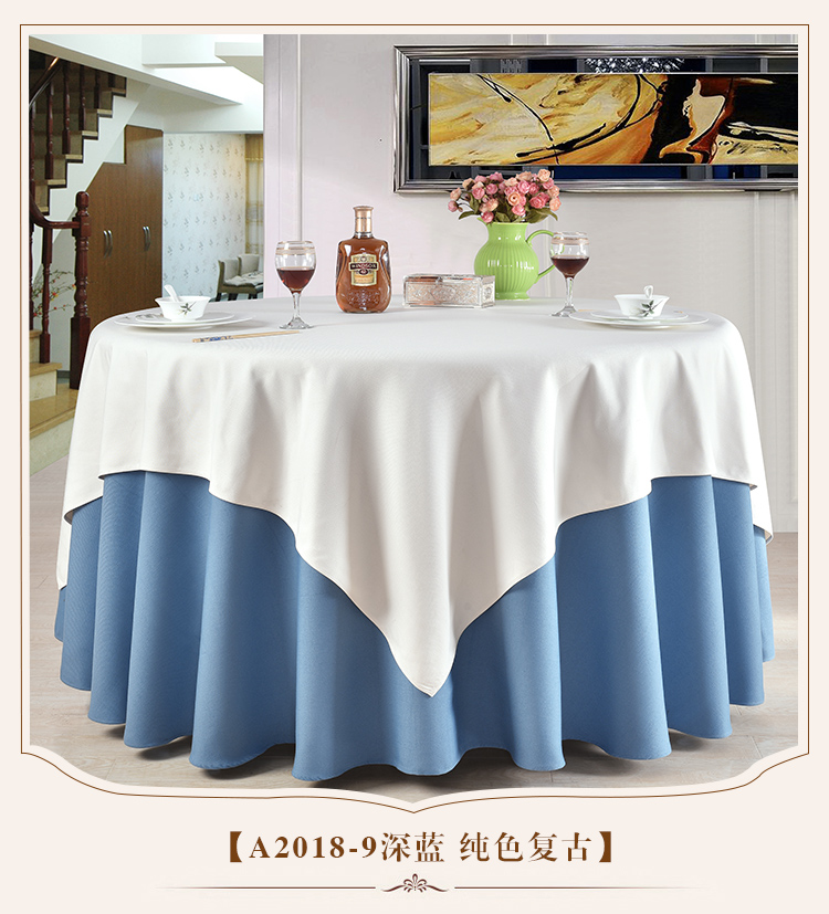 Khách sạn tròn khăn trải bàn vuông khăn trải bàn vải bàn cà phê vải đơn giản màu rắn phong cách retro thanh lịch dày lên đục khăn trải bàn ăn cao cấp