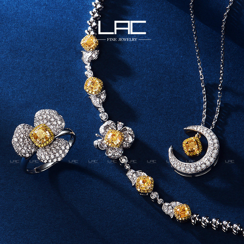 (Yellow Diamond collection page) Please drop down to details View LAC Advanced Jewelry Yellow Diamond Colored Diamond Jewelry