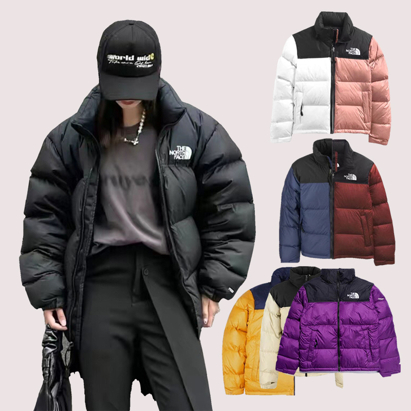 25 New American Version of the North Face down Jacket 1996 Black and Blue Korean Version for Men and Women Tnf Winter Authentic