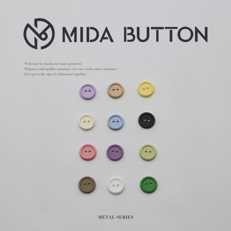 新しい丸い2つの目のキャンディー色の樹脂ボタン高級ファッションPOLOシャツ夏制服ミニボタン