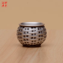 Wonderful hand Songyuan sterling silver 9999 household silver cup Teacup Zen tea cup Kung Fu tea set Single cup tea ceremony accessories