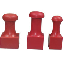 Henan seal material manufacturer for red rubber square with handle plastic rubber rectangular laser engraved stamp
