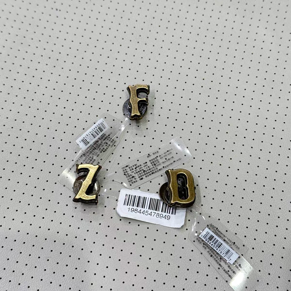 Crocs Official Fan Zhendong Same Style Zhibixing Fzd Western Metal Shoe Charms Clog Shoe Accessories DIY Buttons