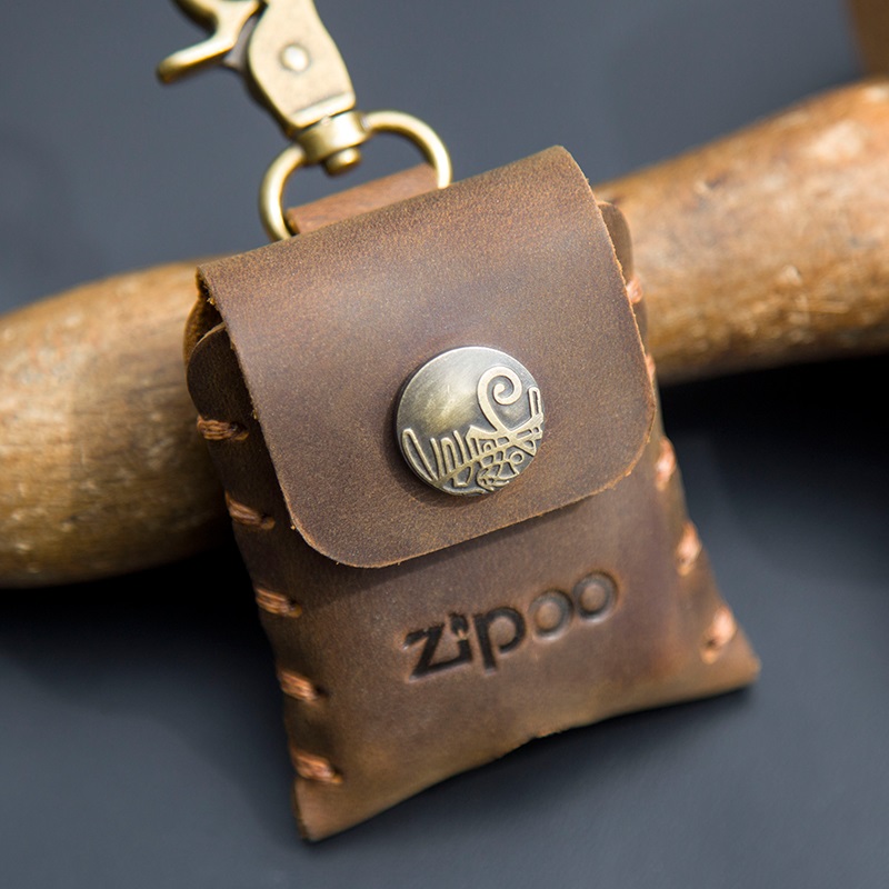 Lighter cover Applicable zippo leather cover protective sheath Hook Bull Leather Genuine Leather leather portable hanging waist housing sleeve Sub-universal
