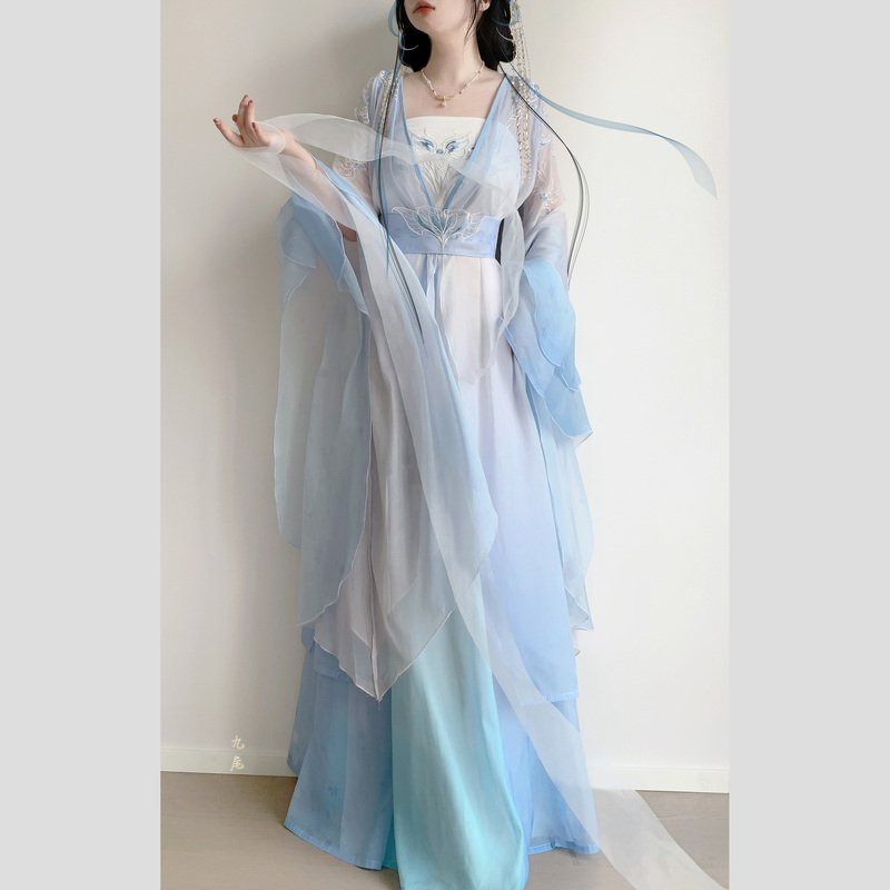 Zui Mo Sheng Xiao Original [Yunqiu] Fairy Tale Style Heavy Embroidery Film Costume Daily Ancient Style Fresh Autumn and Winter Set