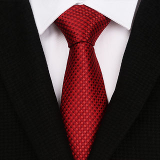 Red Groom's Wedding Tie, Men's Business Formal Wear, Zipper Style 8cm Professional Suit, Easy-To-Tie Tie for Lazy People