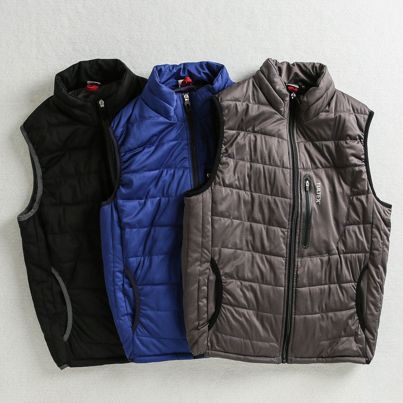 Export to Japan original single tail goods autumn and winter thick vest cotton coat stand collar warm workwear horse clip cardigan sports waistcoat shoulder