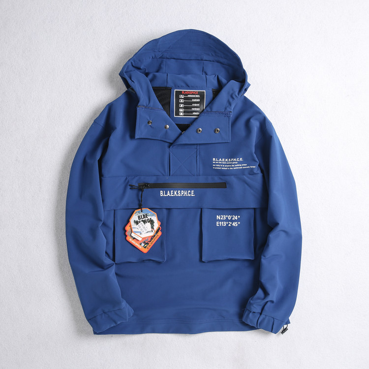 Foreign Trade Original Single End Goods Spring Leisure Tide Men Sports Jacket Outdoor Windproof Jacket With Cap Thinner Submachine Clothes Men