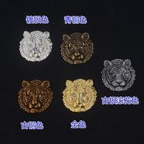 Lighter DIY stamp pure copper Zorro ZP universal tiger head stamp inlaid with diamond tiger eyes personalized decorative patch accessories