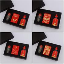 Copper shell windproof kerosene lighter military series full fire silver plated etching laser engraving set