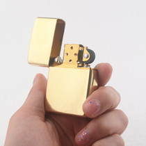 DIY personalized etching modified brass shell original copper light plate kerosene lighter with gold movement lettering
