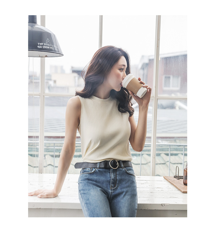 Handu quần áo nhà mùa hè 2019 mới của phụ nữ vest hoang dã Phụ nữ màu rắn Slim nữ cơ sở áo khoác nhỏ - Áo ba lỗ shop quần áo nữ