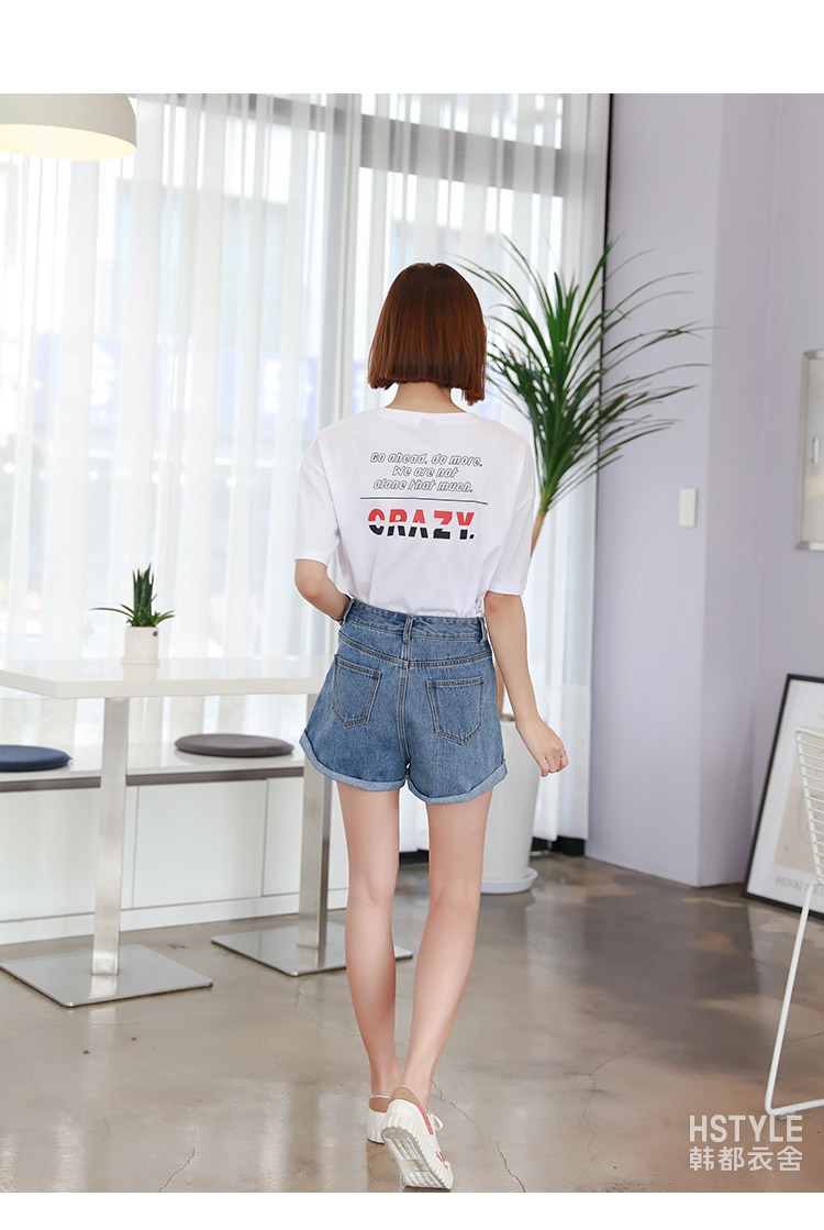 Handu quần áo lỗ quần short denim 2019 hè mới dành cho nữ phiên bản Hàn Quốc của quần lửng mỏng dành cho học sinh - Quần jean quần bò nữ đẹp