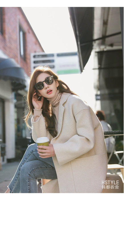 Nhà quần áo Handu 2018 mùa đông mới Quần áo nữ Hàn Quốc Áo len hai mặt Albaka JM9199 - Áo len lót đôi
