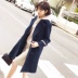 Quần áo Handu 2018 Phụ nữ Hàn Quốc mùa đông mới khâu áo len dài GJ8097 - Áo Hàn Quốc mẫu áo dạ ngắn đẹp 2020 Áo Hàn Quốc