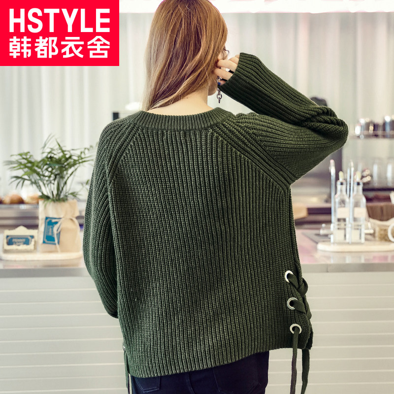 韩都衣舍 粗毛线宽松慵懒风套头毛衣 天猫优惠券折后￥128包邮（￥168-40）