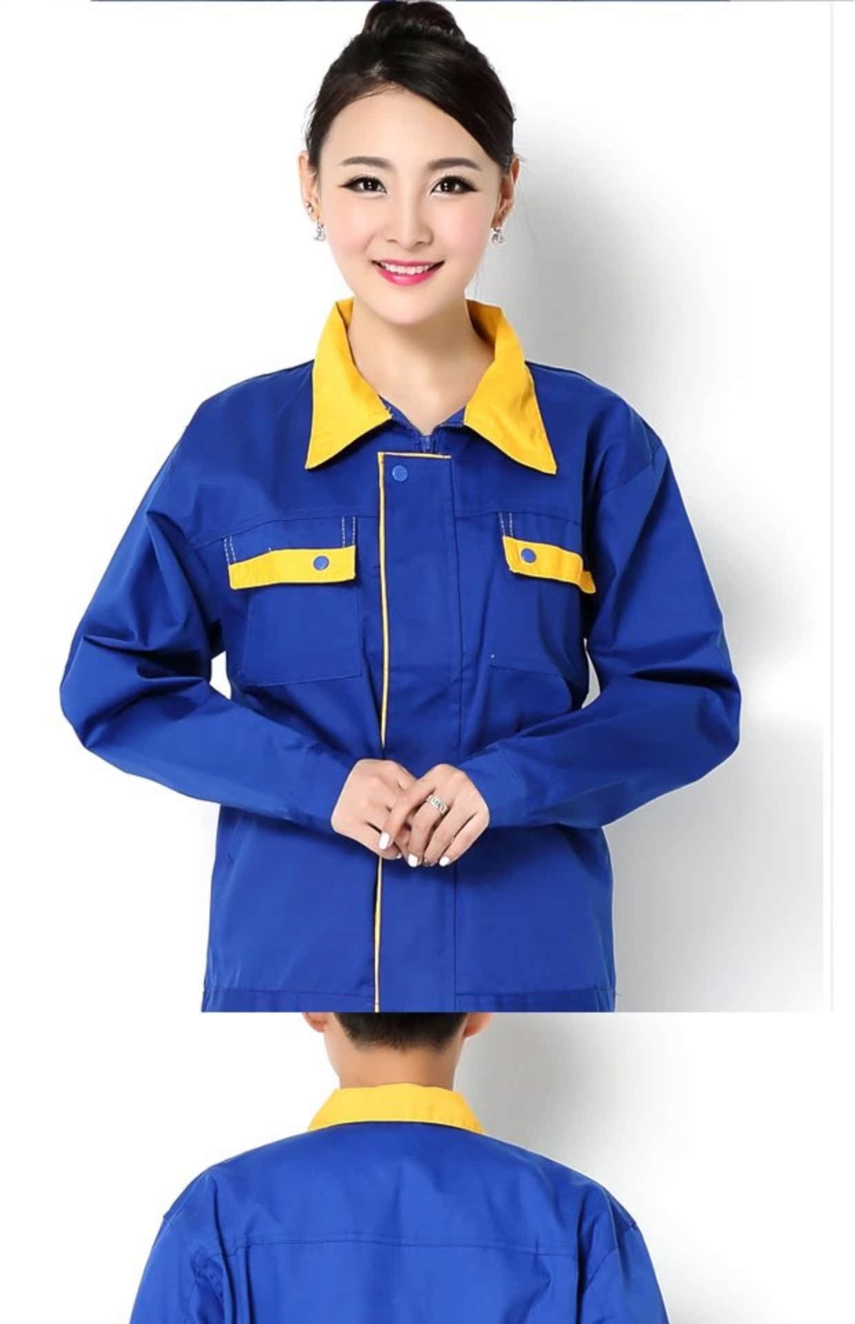 Quần yếm mùa xuân và mùa thu phù hợp với nam giới bảo hiểm lao động tay dài quần áo dụng cụ Dịch vụ sửa chữa tự động xưởng xưởng quần áo áo khoác kỹ thuật quần áo quần bò nam