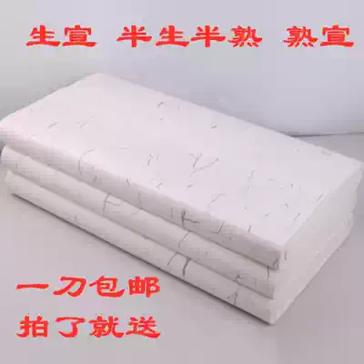 Premium four-foot pure leather rice paper Raw xuan Half-life Half-cooked Xuan calligraphy creation Chinese painting practice special