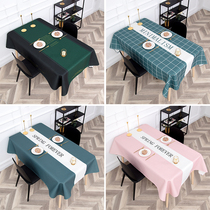 Simple American tablecloth waterproof and oil-proof cotton linen ins Net red table cloth coffee table cloth table mat desk table cloth