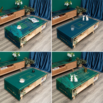 American style coffee table cloth thick cotton linen waterproof double pocket tablecloth dust home fabric support customization