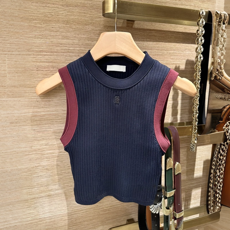In Stock】S Brand Shenzhen Nanyou High-End Women's Clothing 2025 Summer Slim-Fit Sleeveless Knit Vest Top