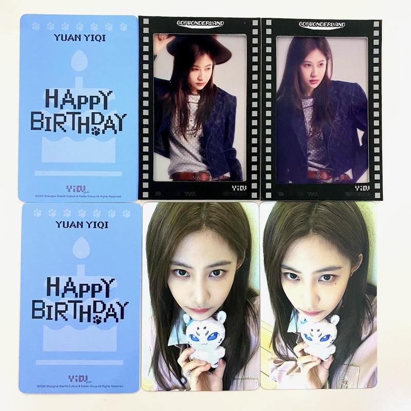 Yuan Yiqi's Birthday Themed Photo Card, Official Genuine Photo Card, Film Photo Card, Selfie Photo Card